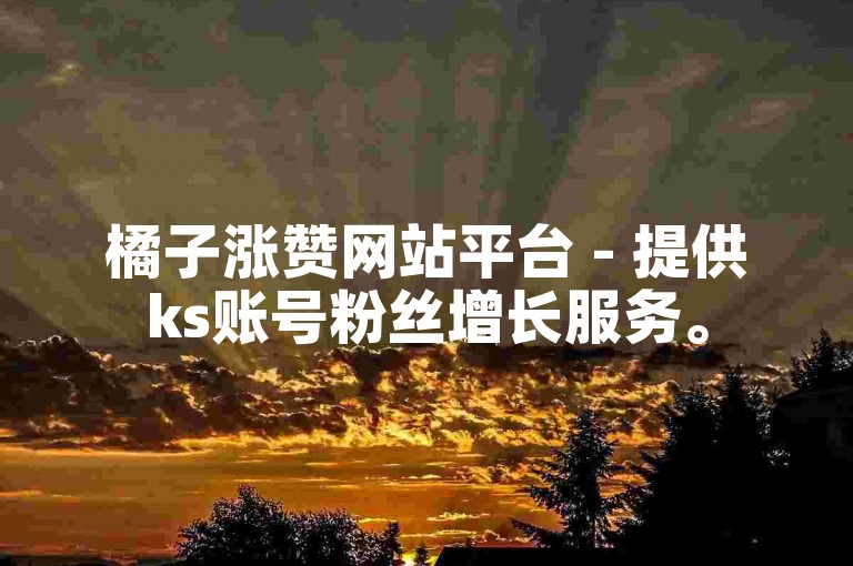 橘子涨赞网站平台 - 提供ks账号粉丝增长服务。