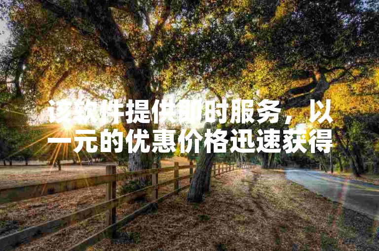 该软件提供即时服务，以一元的优惠价格迅速获得1000个赞。