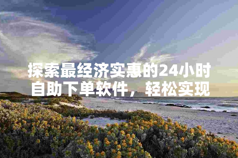 探索最经济实惠的24小时自助下单软件，轻松实现在线下载。