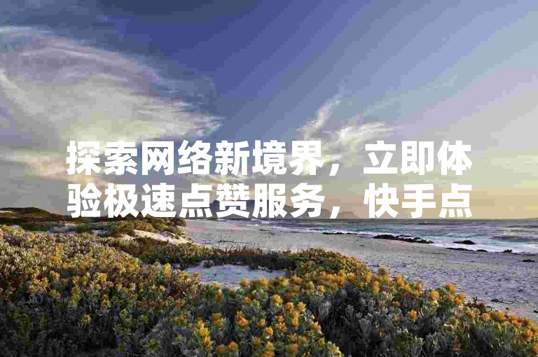 探索网络新境界，立即体验极速点赞服务，快手点赞充值，网红必备的秒到账平台，全天候自助下单，轻松提升影响力。