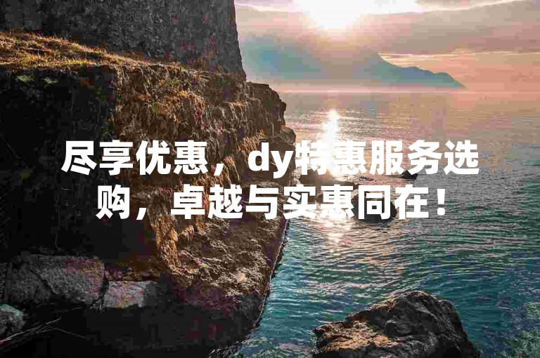 尽享优惠，dy特惠服务选购，卓越与实惠同在！