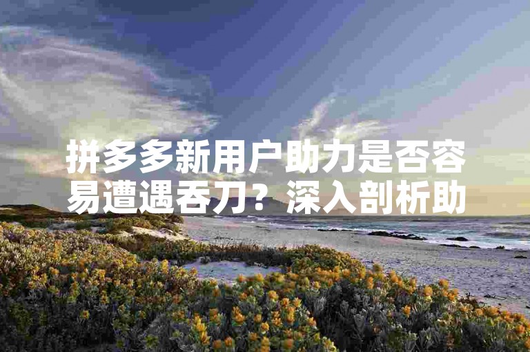 拼多多新用户助力是否容易遭遇吞刀？深入剖析助力规则及吞刀情况。