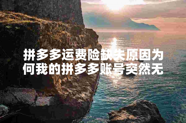拼多多运费险缺失原因为何我的拼多多账号突然无法享受运费险服务了？