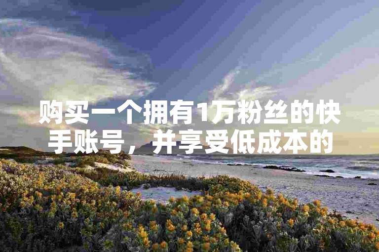 购买一个拥有1万粉丝的快手账号，并享受低成本的点赞服务。