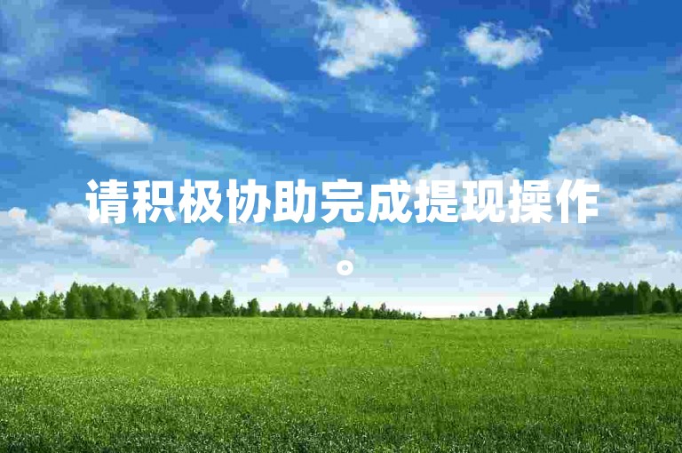 请积极协助完成提现操作。