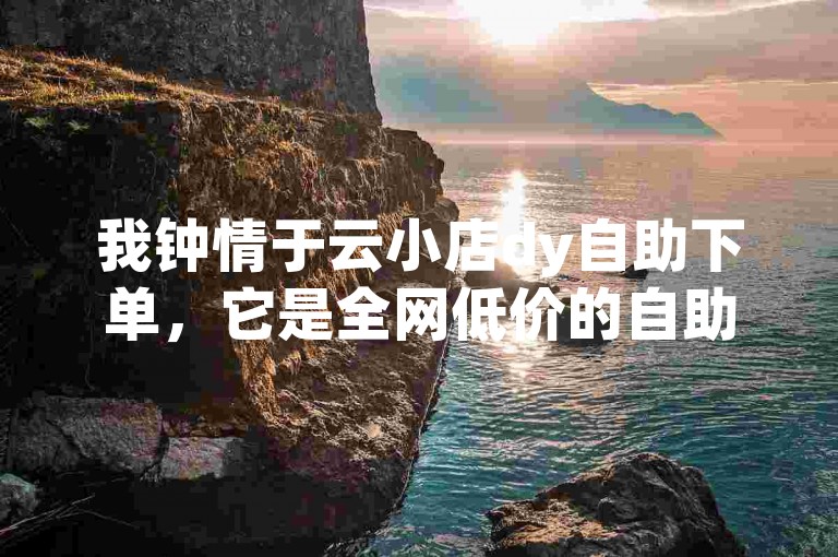 我钟情于云小店dy自助下单，它是全网低价的自助下单平台。