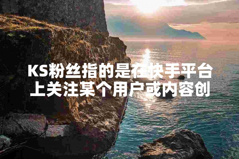 KS粉丝指的是在快手平台上关注某个用户或内容创作者的人。