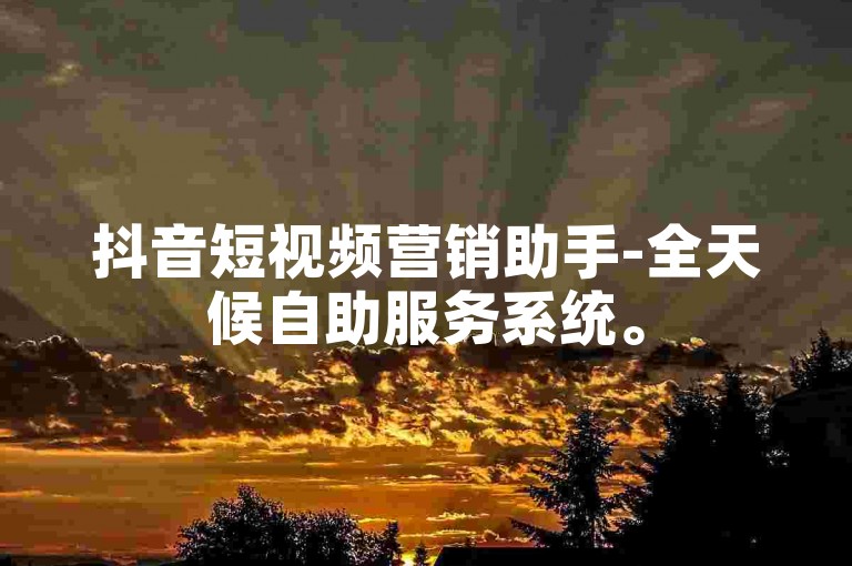 抖音短视频营销助手-全天候自助服务系统。