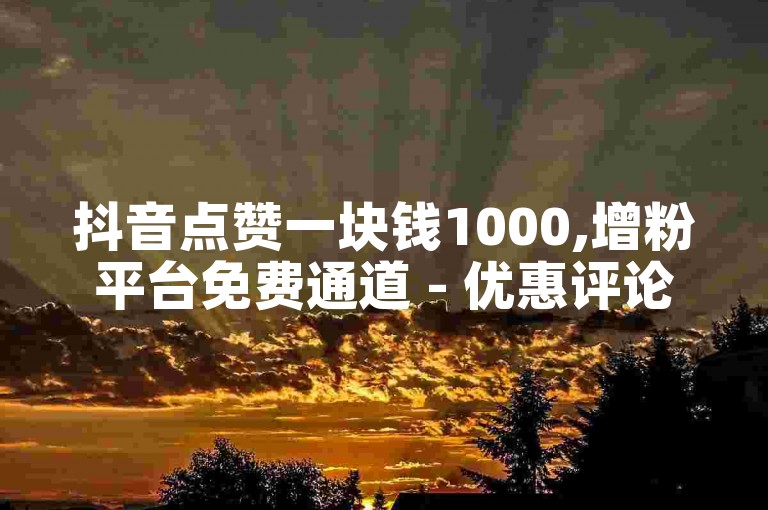 抖音点赞一块钱1000,增粉平台免费通道 - 优惠评论包月 - 抖音关注者一千万0.01元小白龙马山肥沃土地房产装饰网站