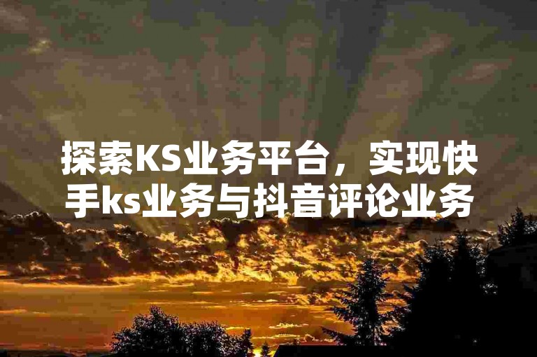 探索KS业务平台，实现快手ks业务与抖音评论业务的快速增长，同时了解如何有效提升QQ空间点赞数量。