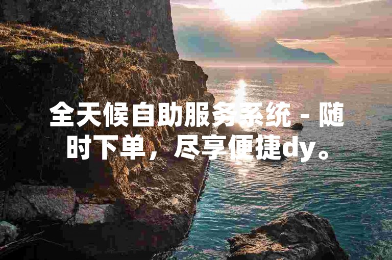 全天候自助服务系统 - 随时下单，尽享便捷dy。