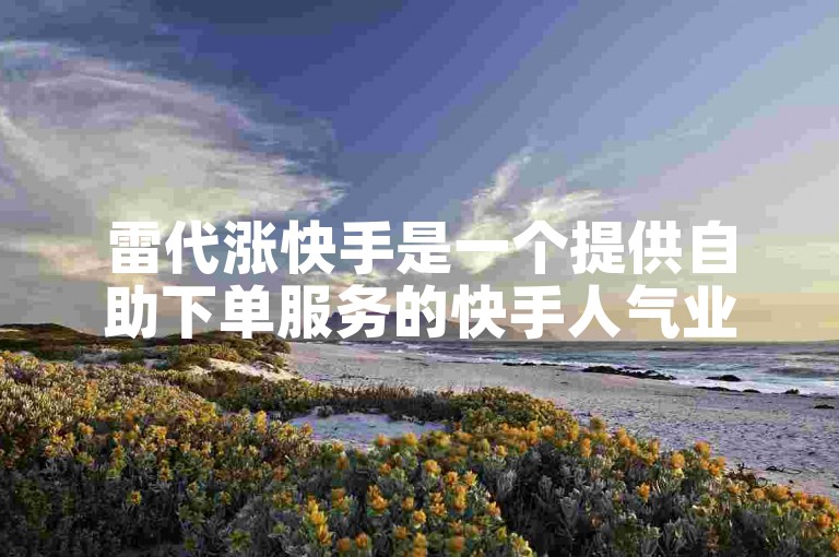 雷代涨快手是一个提供自助下单服务的快手人气业务平台。