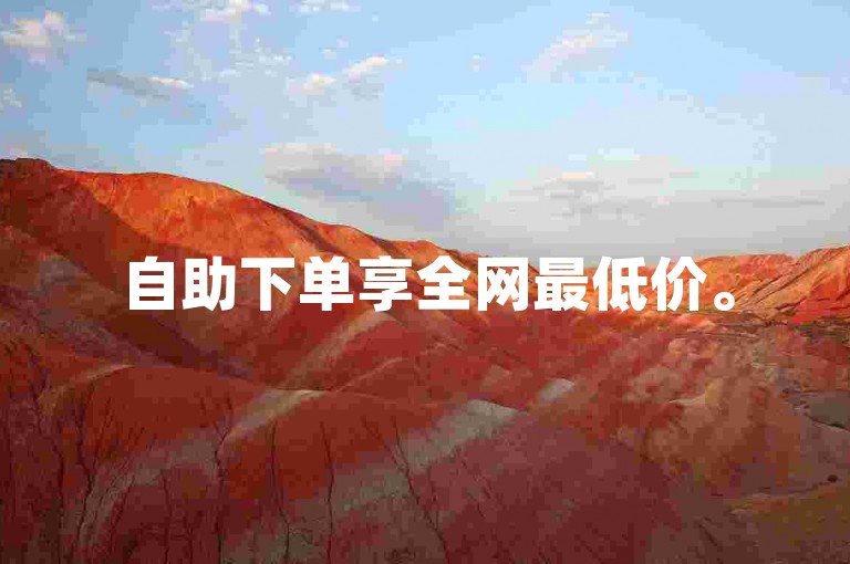 自助下单享全网最低价。