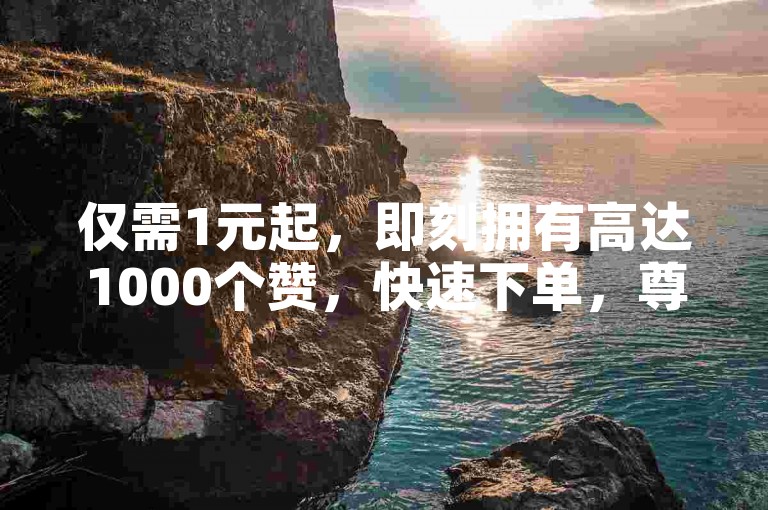 仅需1元起，即刻拥有高达1000个赞，快速下单，尊享超值优惠！点赞数领先，价格最亲民！