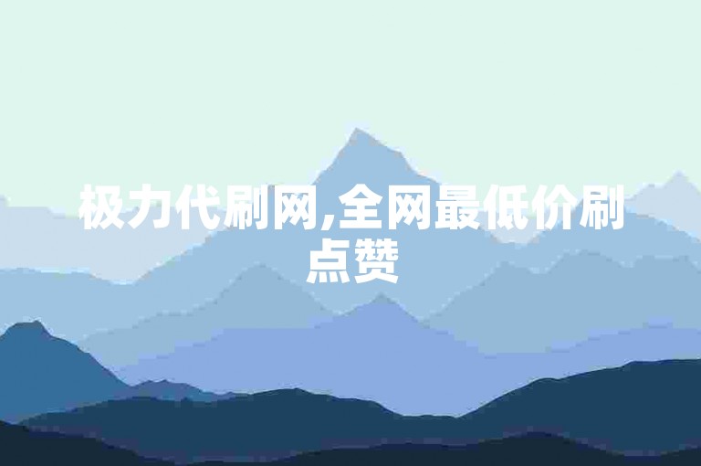 极力代刷网,全网最低价刷点赞