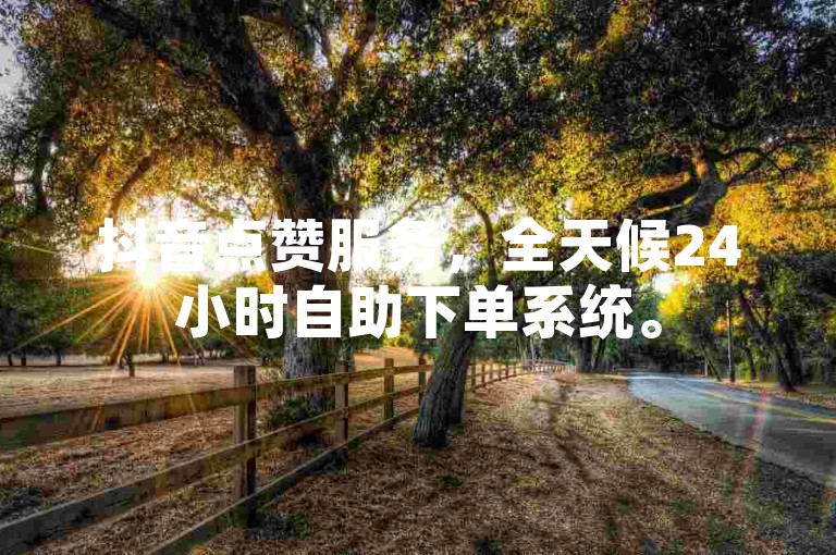 抖音点赞服务，全天候24小时自助下单系统。