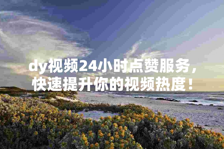 dy视频24小时点赞服务，快速提升你的视频热度！