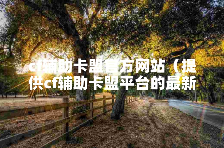 cf辅助卡盟官方网站（提供cf辅助卡盟平台的最新动态及功能详解）