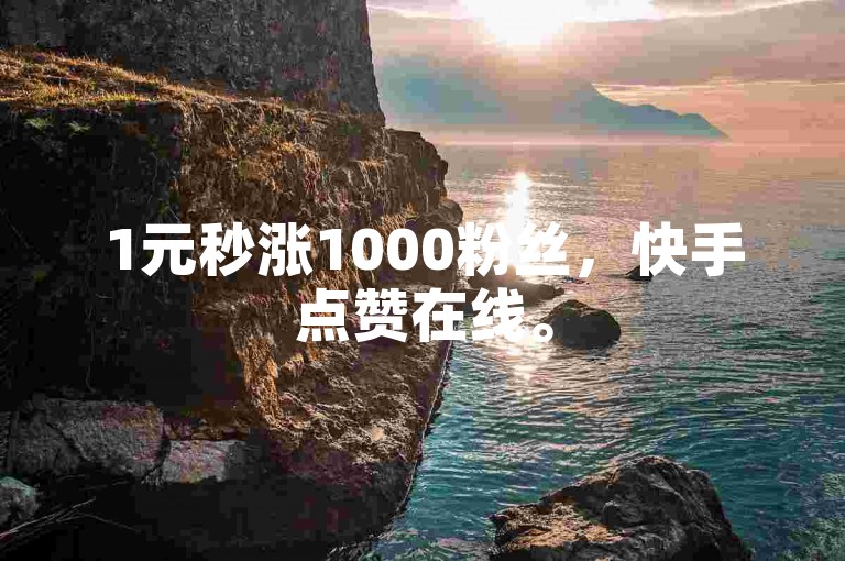 1元秒涨1000粉丝，快手点赞在线。