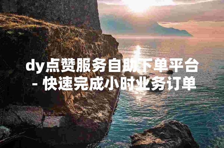 dy点赞服务自助下单平台 - 快速完成小时业务订单