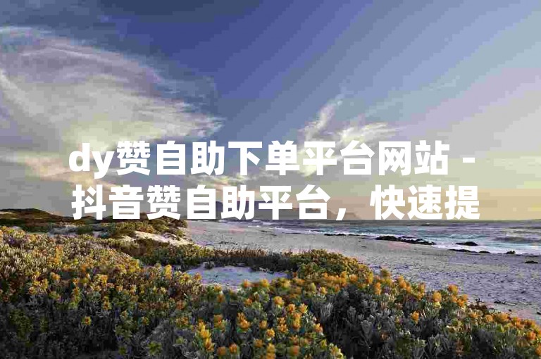 dy赞自助下单平台网站 - 抖音赞自助平台，快速提升点赞量。