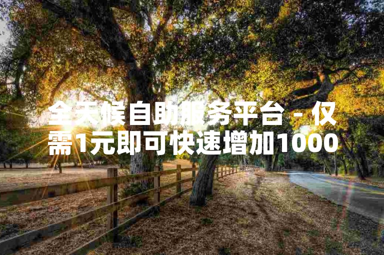 全天候自助服务平台 - 仅需1元即可快速增加1000粉丝。