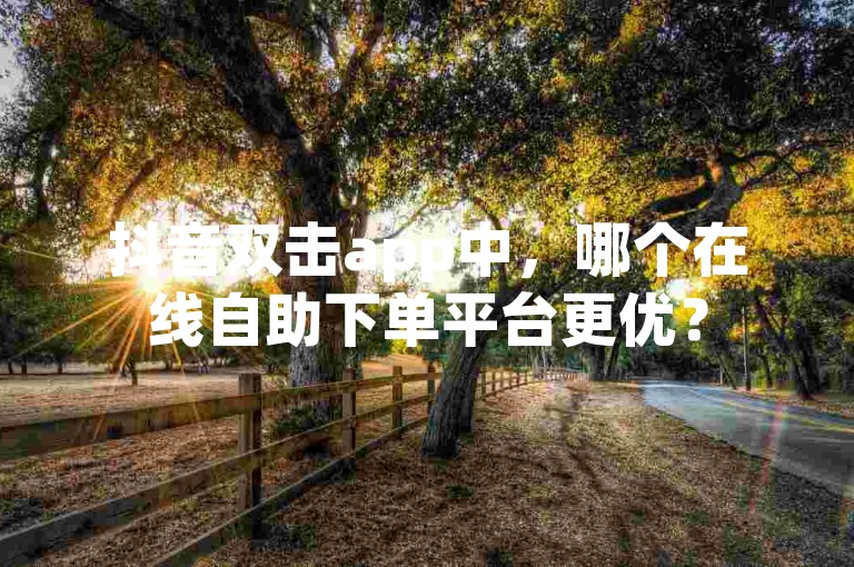 抖音双击app中，哪个在线自助下单平台更优？