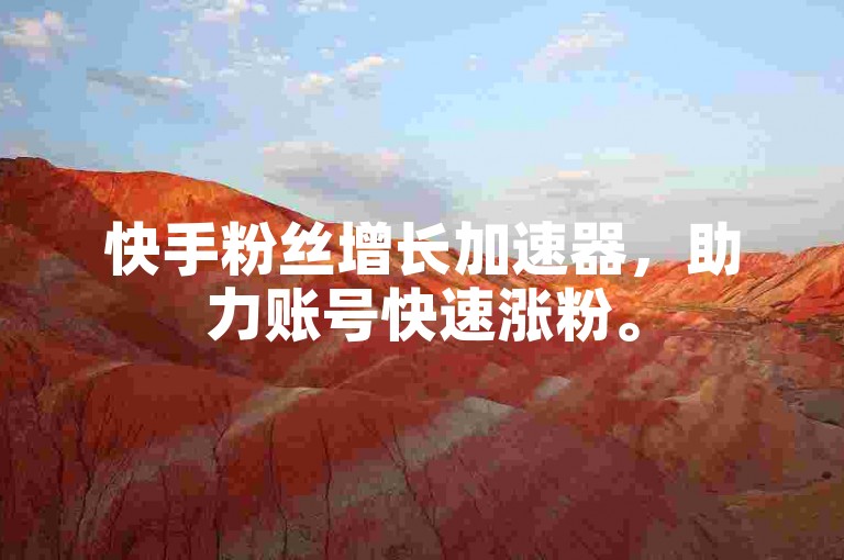 快手粉丝增长加速器，助力账号快速涨粉。
