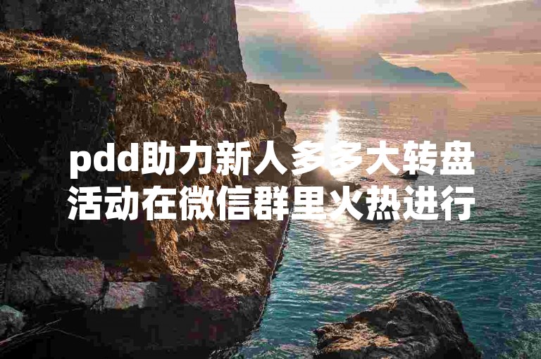 pdd助力新人多多大转盘活动在微信群里火热进行中。