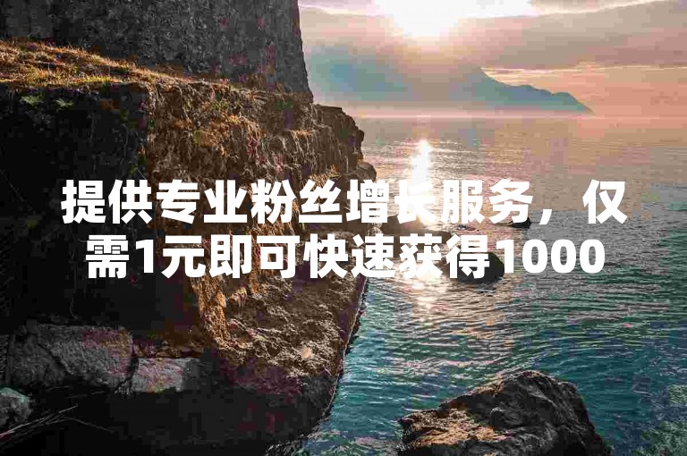 提供专业粉丝增长服务，仅需1元即可快速获得1000真实粉丝，同时支持空间说说赞的在线自助下单平台。