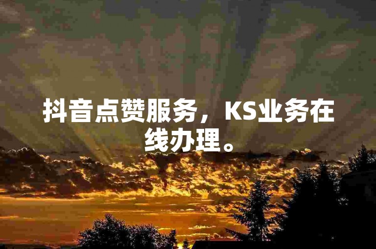抖音点赞服务，KS业务在线办理。