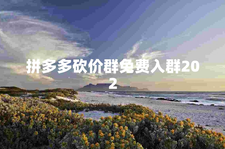 拼多多砍价群免费入群2025，快来一起享受砍价乐趣吧！