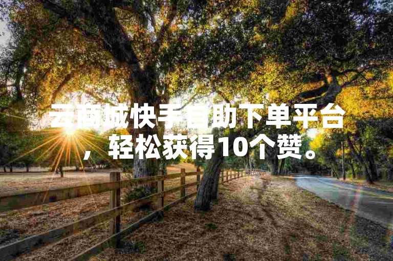 云商城快手自助下单平台，轻松获得10个赞。
