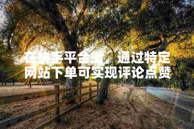 在快手平台上，通过特定网站下单可实现评论点赞服务，同时有1元换取100个活跃粉丝的策略。