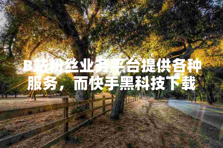 B站粉丝业务平台提供各种服务，而快手黑科技下载破解则涉及非法获取软件的行为。