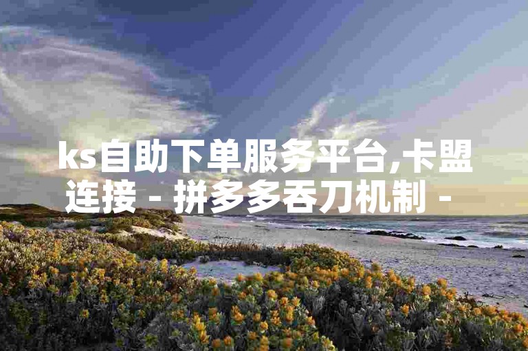 ks自助下单服务平台,卡盟连接 - 拼多多吞刀机制 - 抖音怎么实名认证