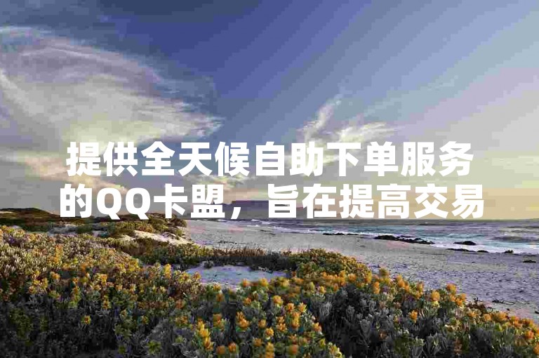 提供全天候自助下单服务的QQ卡盟，旨在提高交易效率。