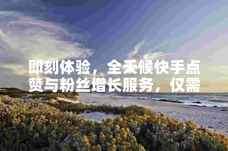 即刻体验，全天候快手点赞与粉丝增长服务，仅需几毛钱。