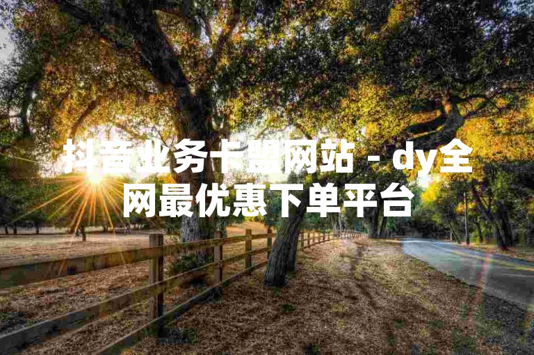 抖音业务卡盟网站 - dy全网最优惠下单平台
