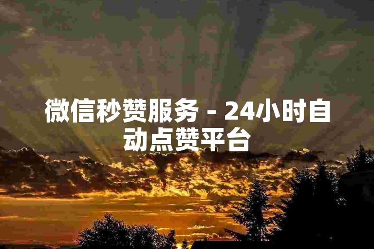 微信秒赞服务 - 24小时自动点赞平台