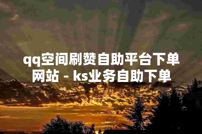 qq空间刷赞自助平台下单网站 - ks业务自助下单