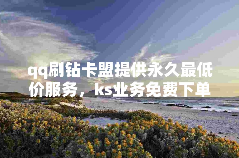 qq刷钻卡盟提供永久最低价服务，ks业务免费下单平台价格最实惠 - 秒赞助手QQ - 全网最低价点赞100。