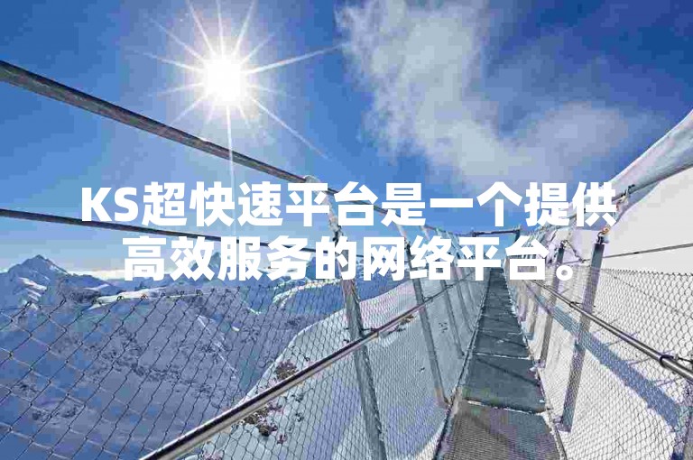 KS超快速平台是一个提供高效服务的网络平台。