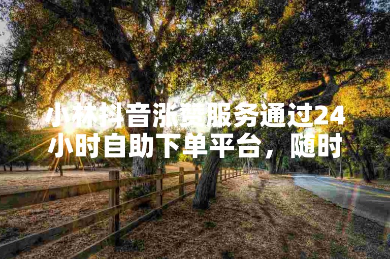 小林抖音涨赞服务通过24小时自助下单平台，随时为客户提供便捷的点赞支持。