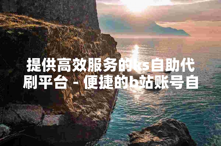 提供高效服务的ks自助代刷平台 - 便捷的b站账号自动发卡服务网站。