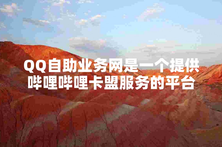 QQ自助业务网是一个提供哔哩哔哩卡盟服务的平台。