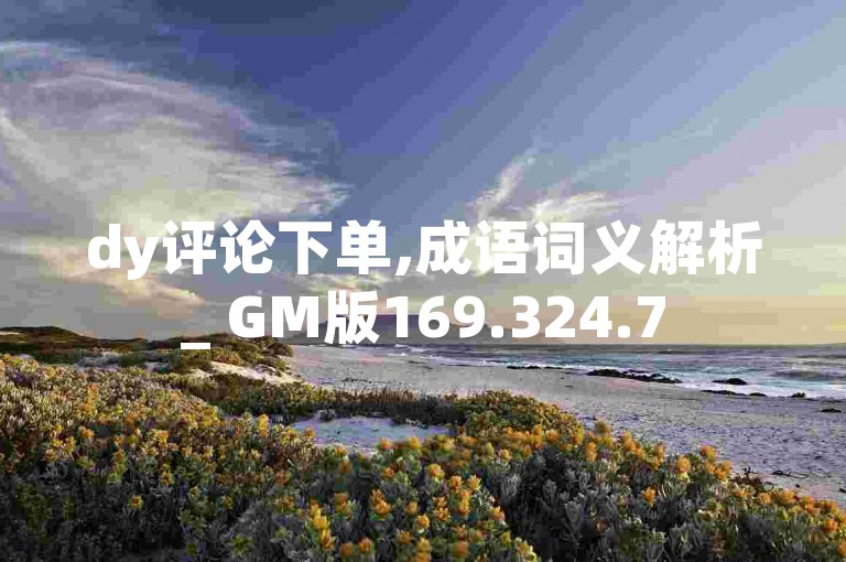 dy评论下单,成语词义解析_ GM版169.324.758