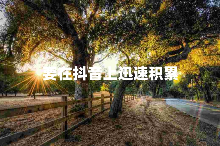 要在抖音上迅速积累500名粉丝，可以尝试发布高质量、具有创意的短视频内容，并积极与其他用户互动。