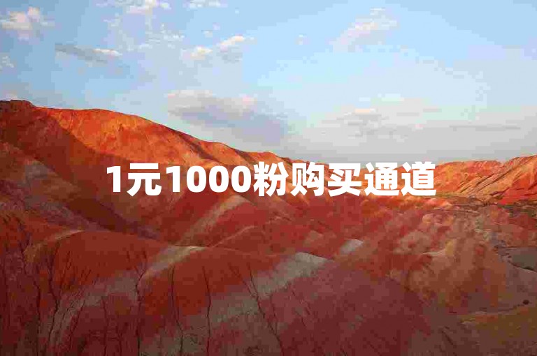 1元1000粉购买通道