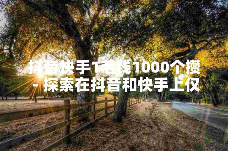 抖音快手1毛钱1000个攒 - 探索在抖音和快手上仅用1毛钱就能获得1000个粉丝的秘诀！